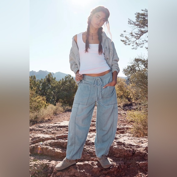 We The Free Denim - We The Free Silverton Pull-On Barrel Jeans